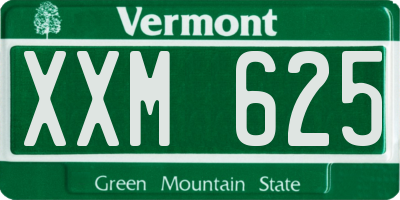 VT license plate XXM625