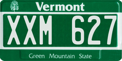 VT license plate XXM627