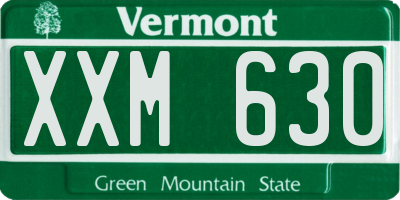 VT license plate XXM630