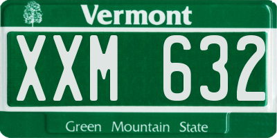 VT license plate XXM632