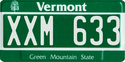 VT license plate XXM633