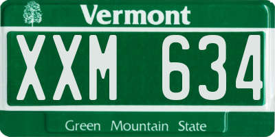 VT license plate XXM634