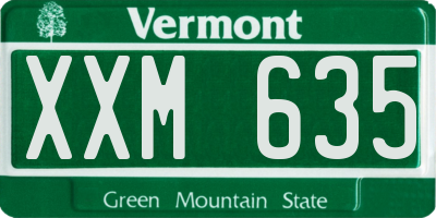 VT license plate XXM635