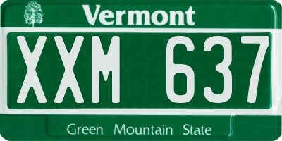 VT license plate XXM637