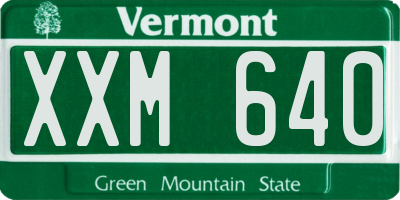 VT license plate XXM640