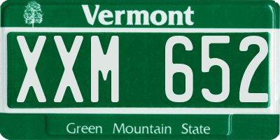 VT license plate XXM652