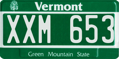 VT license plate XXM653