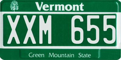 VT license plate XXM655
