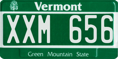 VT license plate XXM656