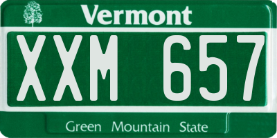 VT license plate XXM657