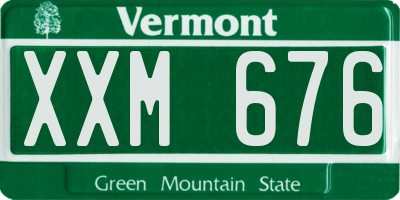 VT license plate XXM676