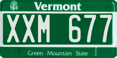 VT license plate XXM677