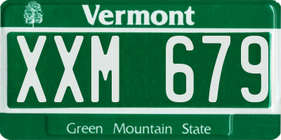 VT license plate XXM679