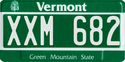 VT license plate XXM682