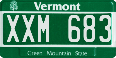VT license plate XXM683