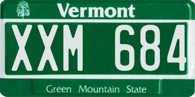VT license plate XXM684