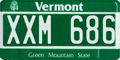 VT license plate XXM686