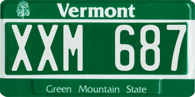 VT license plate XXM687