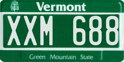 VT license plate XXM688