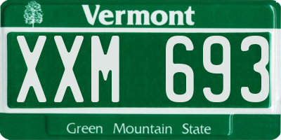 VT license plate XXM693