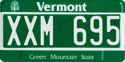 VT license plate XXM695