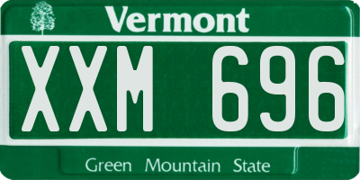 VT license plate XXM696