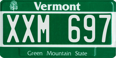 VT license plate XXM697