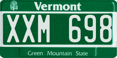 VT license plate XXM698