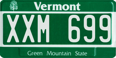 VT license plate XXM699