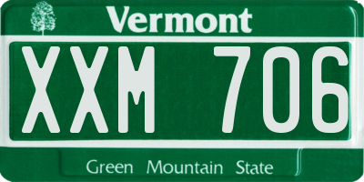 VT license plate XXM706