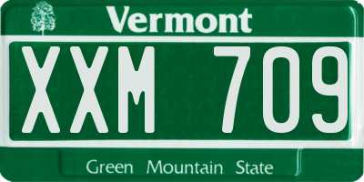 VT license plate XXM709