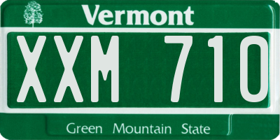 VT license plate XXM710