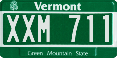 VT license plate XXM711