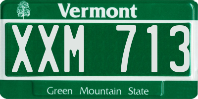VT license plate XXM713