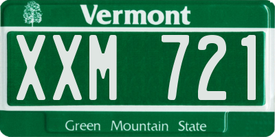 VT license plate XXM721