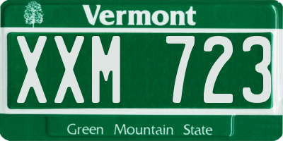VT license plate XXM723