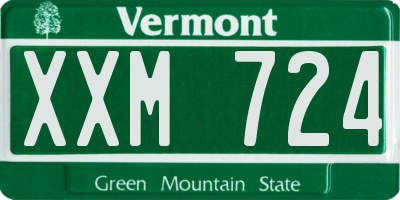 VT license plate XXM724