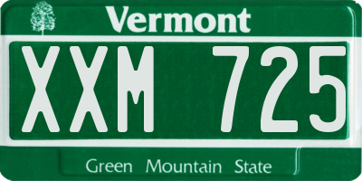VT license plate XXM725