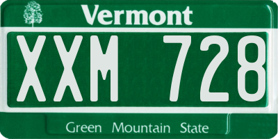 VT license plate XXM728