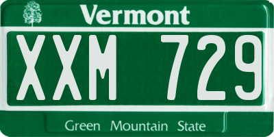 VT license plate XXM729