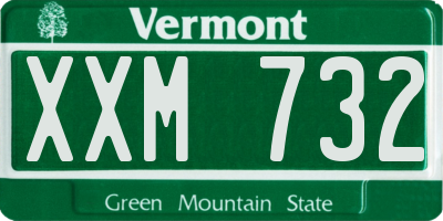 VT license plate XXM732