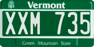 VT license plate XXM735