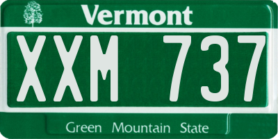 VT license plate XXM737
