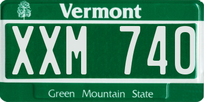 VT license plate XXM740