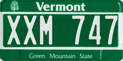 VT license plate XXM747