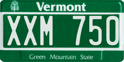 VT license plate XXM750