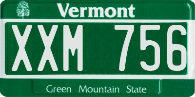 VT license plate XXM756
