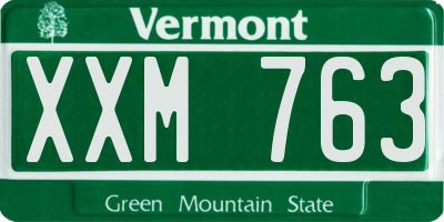 VT license plate XXM763