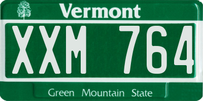 VT license plate XXM764