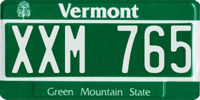 VT license plate XXM765